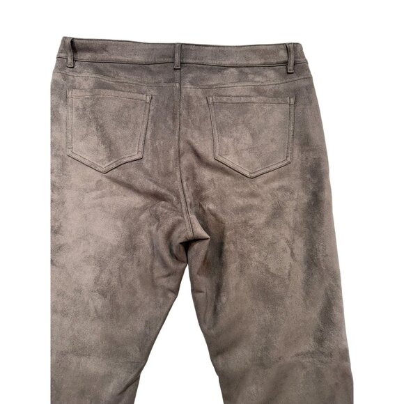 J. Jill Womens Faux Suede Pants Size 14 Soft Brown - Picture 10 of 10